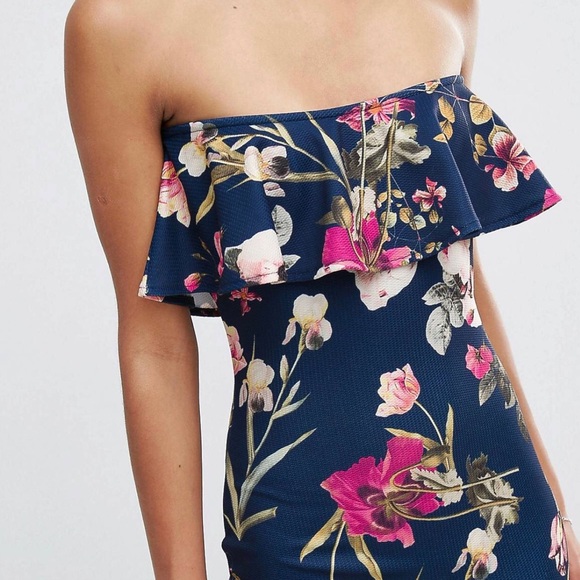 ASOS RUFFLE MIDI DRESS - Picture 3 of 8